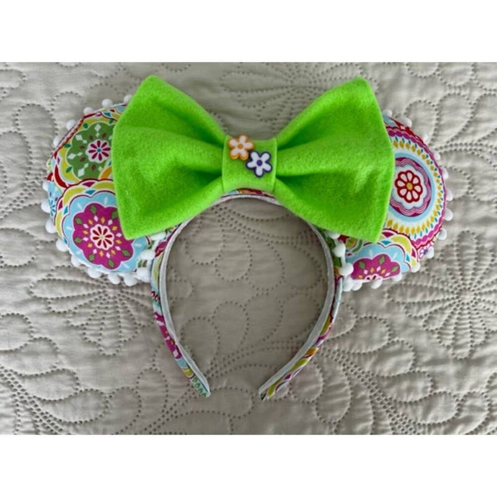 Disney Flowers and Swirls Handmade Minnie Ears